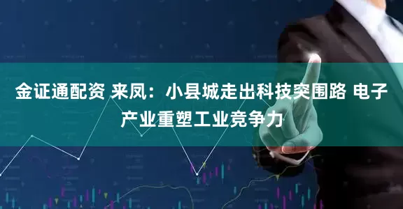 金证通配资 来凤：小县城走出科技突围路 电子产业重塑工业竞争力